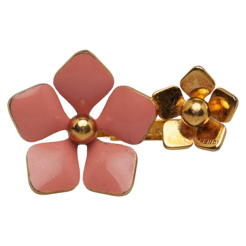 Fendi Flower Blossom Ring MV4614 Gold Pink