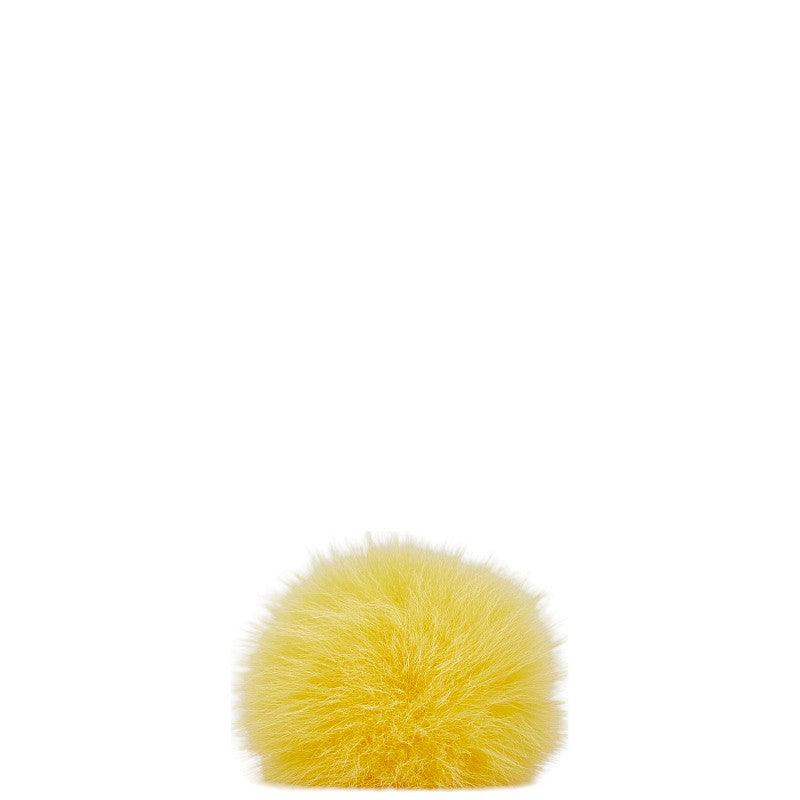 Fendi Fur Pom Pom Keychain Charm Yellow