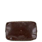 Fendi Zucca Canvas Leather Boston Bag