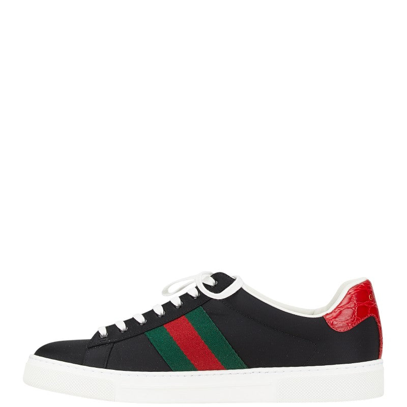 Gucci ACE Shell Crocodile-embossed Leather Sneakers