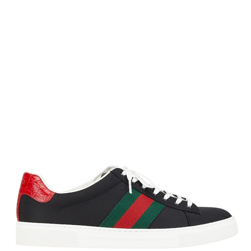 Gucci ACE Shell Crocodile-embossed Leather Sneakers