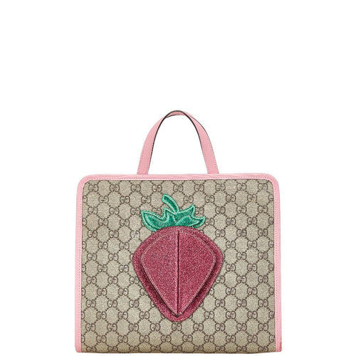 Gucci GG Supreme 3D Strawberry PVC Tote Bag