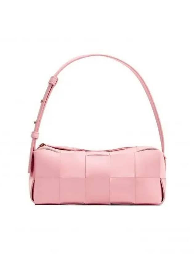 Bottega Veneta Brick Cassette Intrecciato Small Shoulder Bag Pink