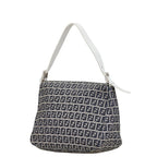 Fendi Zucchino Canvas Leather Shoulder Bag 8BR004