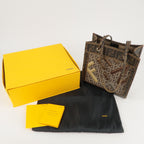 FENDI Zucca Zucchino PVC Leather Shoulder Bag Beige Brown 8BH189