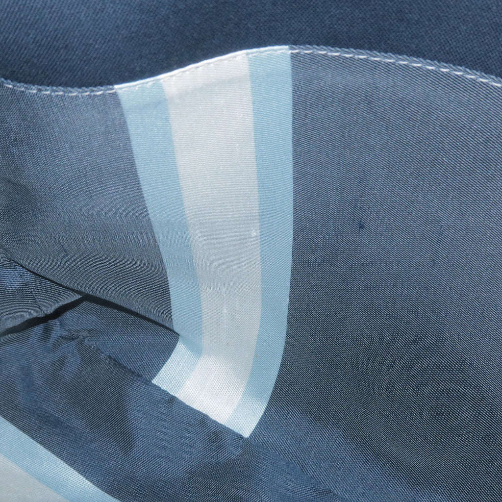 FENDI Mamma Baguette Canvas Leather Shoulder Bag Navy 26325