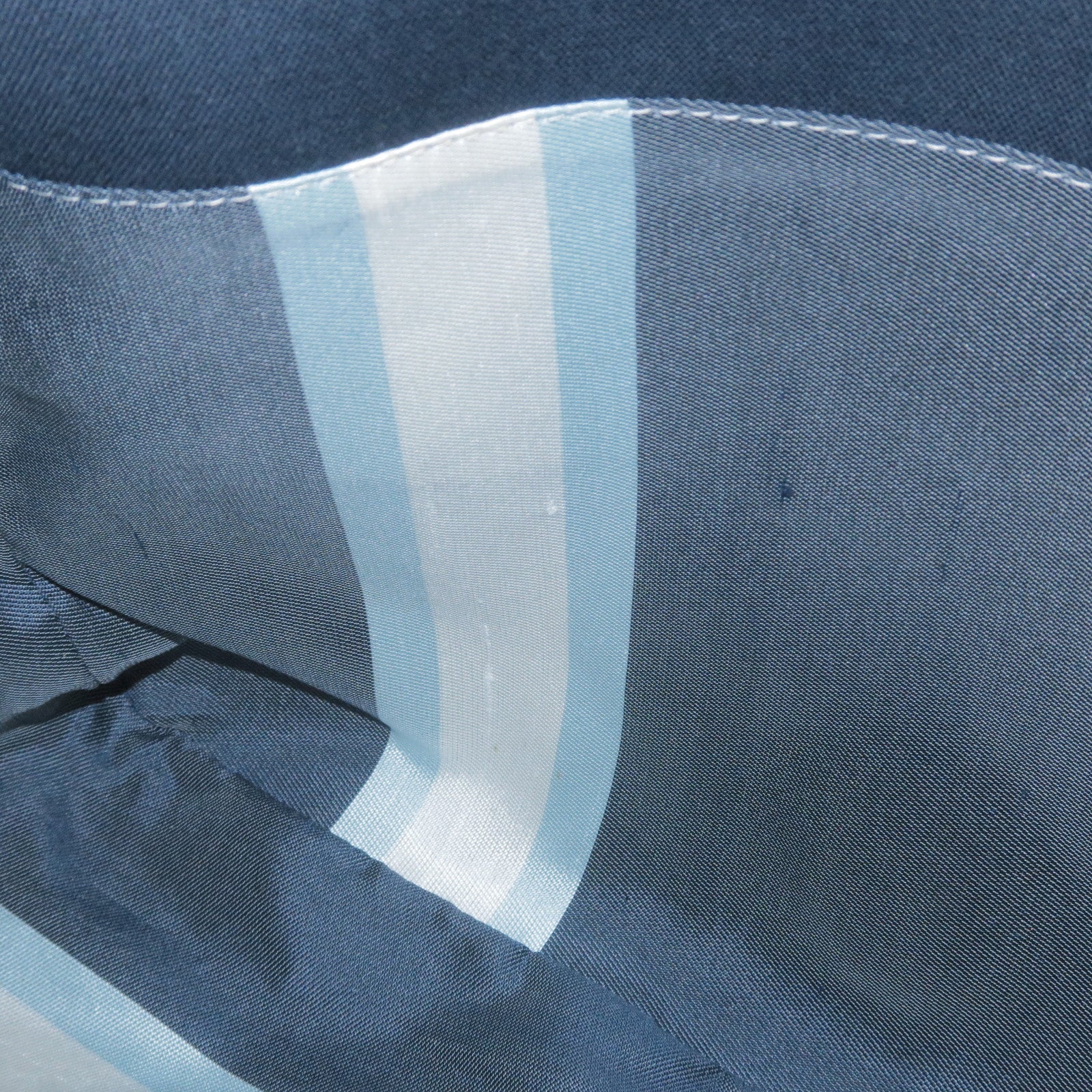 FENDI Mamma Baguette Canvas Leather Shoulder Bag Navy 26325