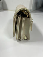 CHANEL - Ivory Iridescent Quilted Lambskin Mini Wallet on Chain