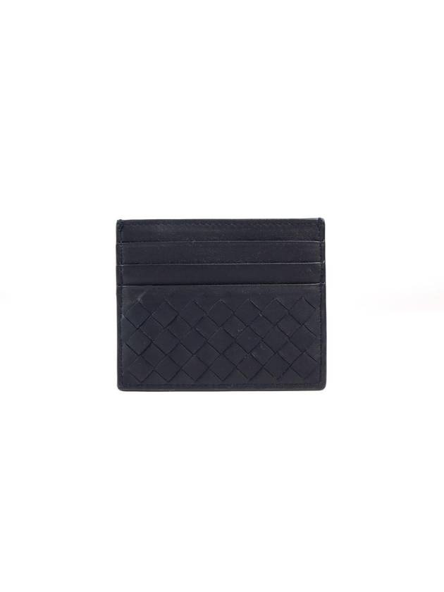 Bottega Veneta Intrecciato Weaving Card Wallet Navy