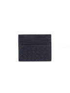 Bottega Veneta Intrecciato Weaving Card Wallet Navy