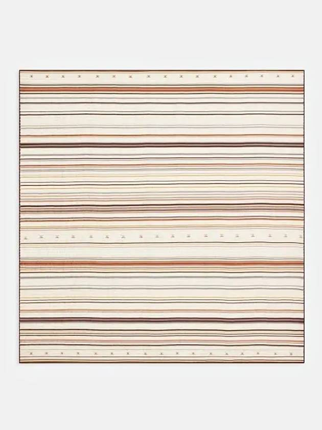 CELINE Beijing Square Striped Silk Scarf