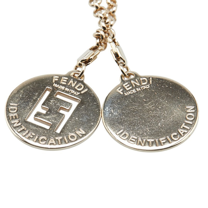 Fendi FF Logo Rhinestone Bracelet Gold