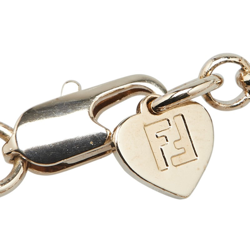 Fendi FF Logo Rhinestone Bracelet Gold