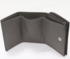 Fendi Tri-Fold Wallet with Coin Pocket FF Bucket Gray Calf 7M0280