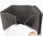 Fendi Tri-Fold Wallet with Coin Pocket FF Bucket Gray Calf 7M0280