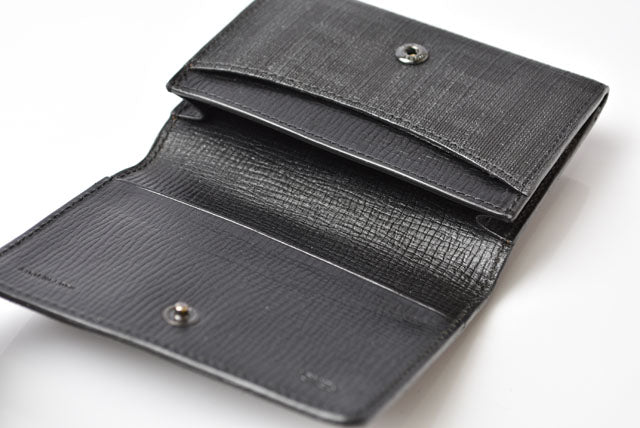 Fendi Coated Canvas Card/Coin Case Black