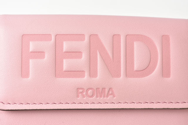 Fendi Soft Leather Trifold Mini Wallet 8M0395