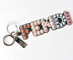Fendi Rubber/Leather/Metal Keychain/Keyring/Bag Charm