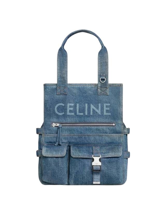 CELINE denim tote bag
