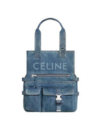 CELINE denim tote bag