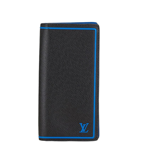Louis Vuitton Taiga Leather Long Wallet M63300 Black