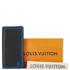 Louis Vuitton Taiga Leather Long Wallet M63300 Black