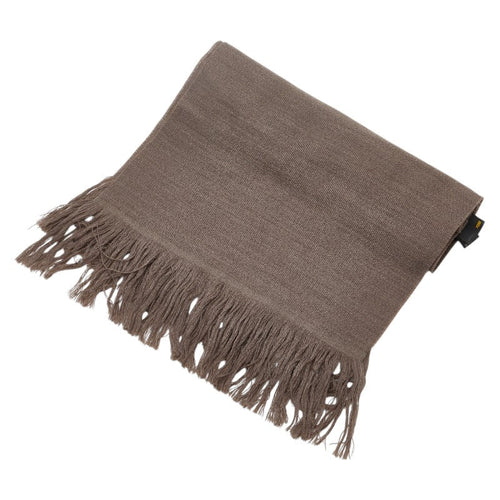 Fendi Wool FF Pattern Scarf Brown