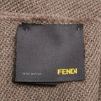 Fendi Wool FF Pattern Scarf Brown