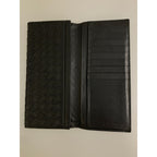 BOTTEGA VENETA/Long Wallet/BLK/Leather/Intrecciato Weave/120697 V4651 1000