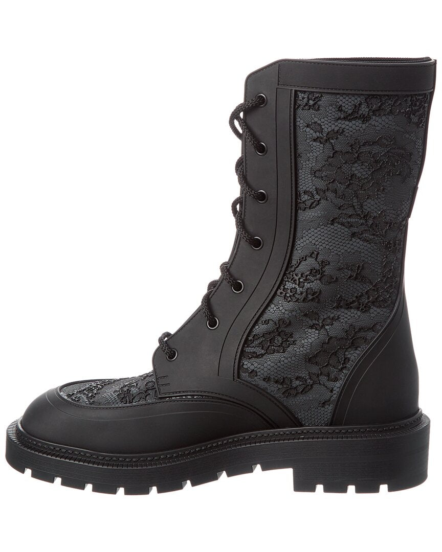 Dior Lace-up Leather Boot