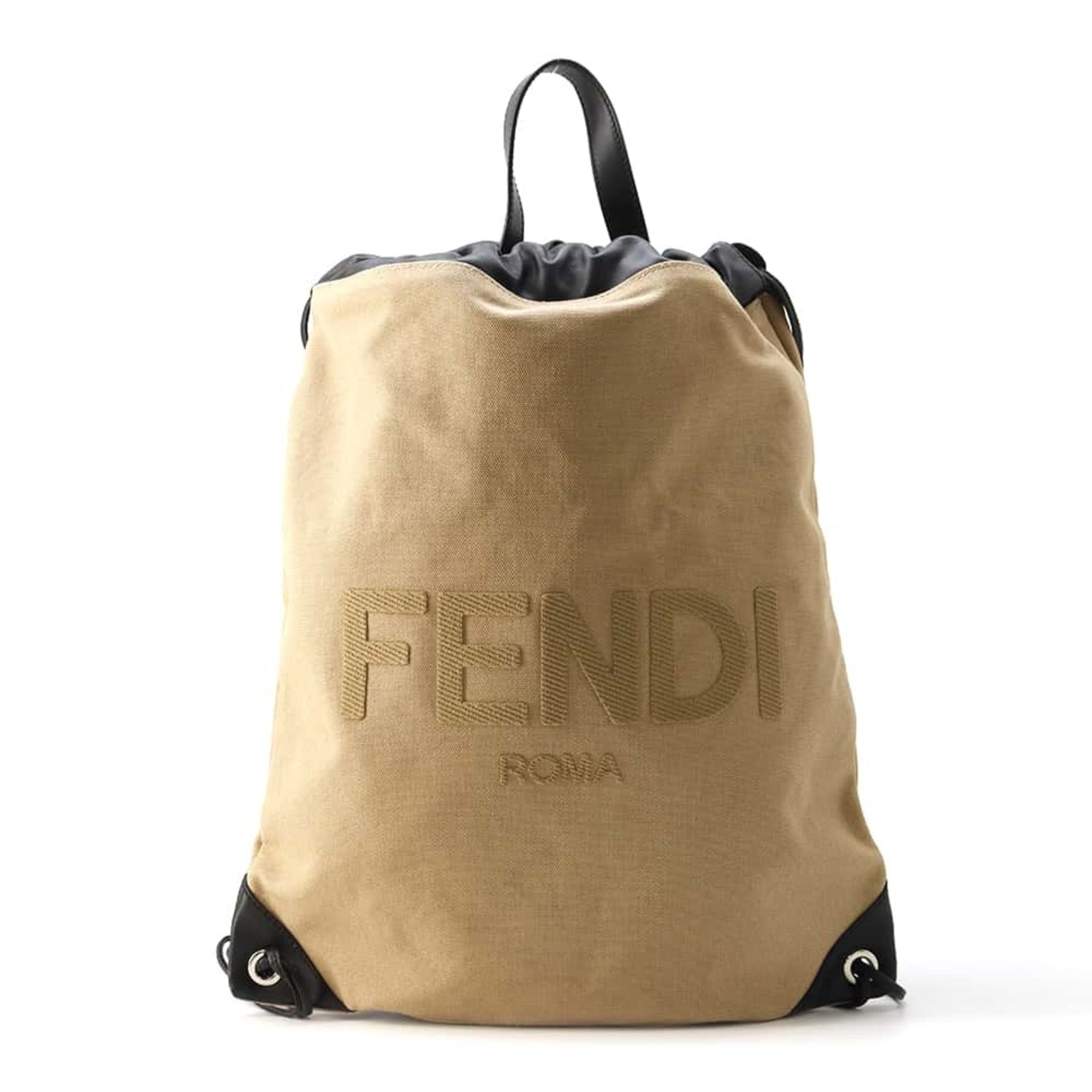 Fendi   Canvas Leather Backpack ()