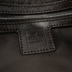 FENDI Zucca Mamma Baguette Canvas Leather Shoulder Bag 26424