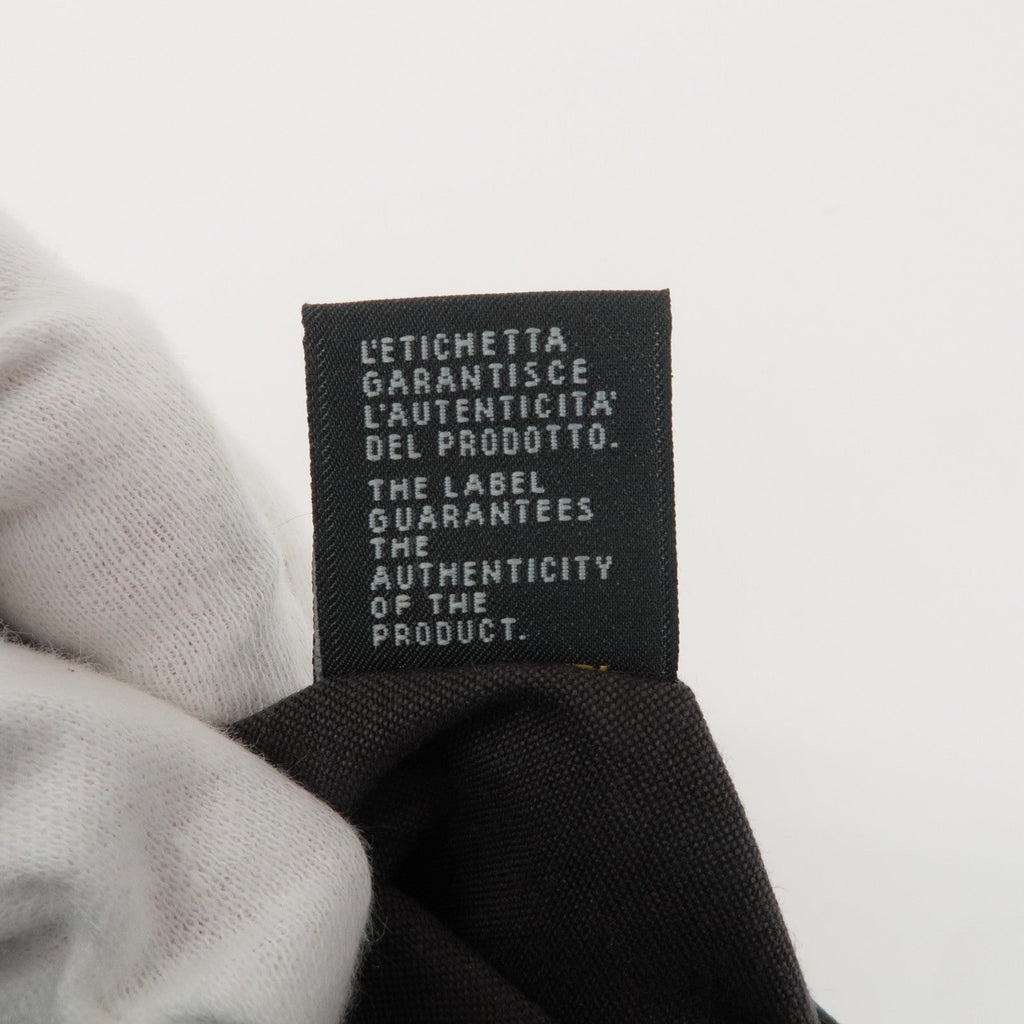 FENDI Zucchino Mamma Baguette PVC Leather Bag Black 8BR001