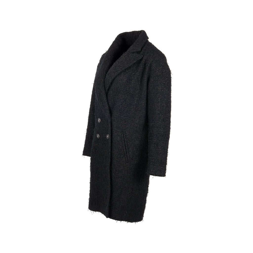 Chanel Size 36  31 Rue Cambon Double Breasted Coat Cotton/Polyester Black