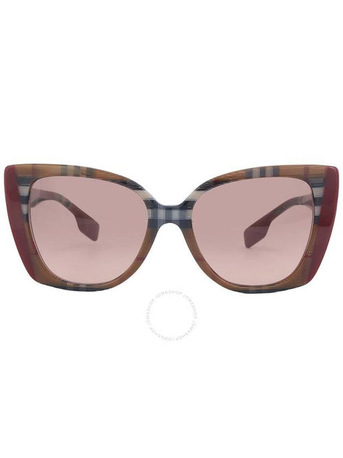 Burberry Burberry Meryl Pink Gradient Dark Brown Cat Eye Ladies Sunglasses BE4393 405413 54