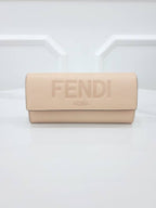 Fendi Logo pink Roman long wallet