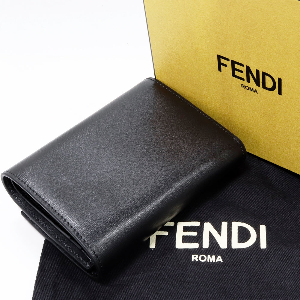 Fendi Calfskin Trifold Wallet with Coin Pocket