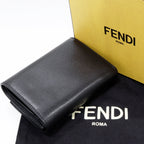Fendi Calfskin Trifold Wallet with Coin Pocket