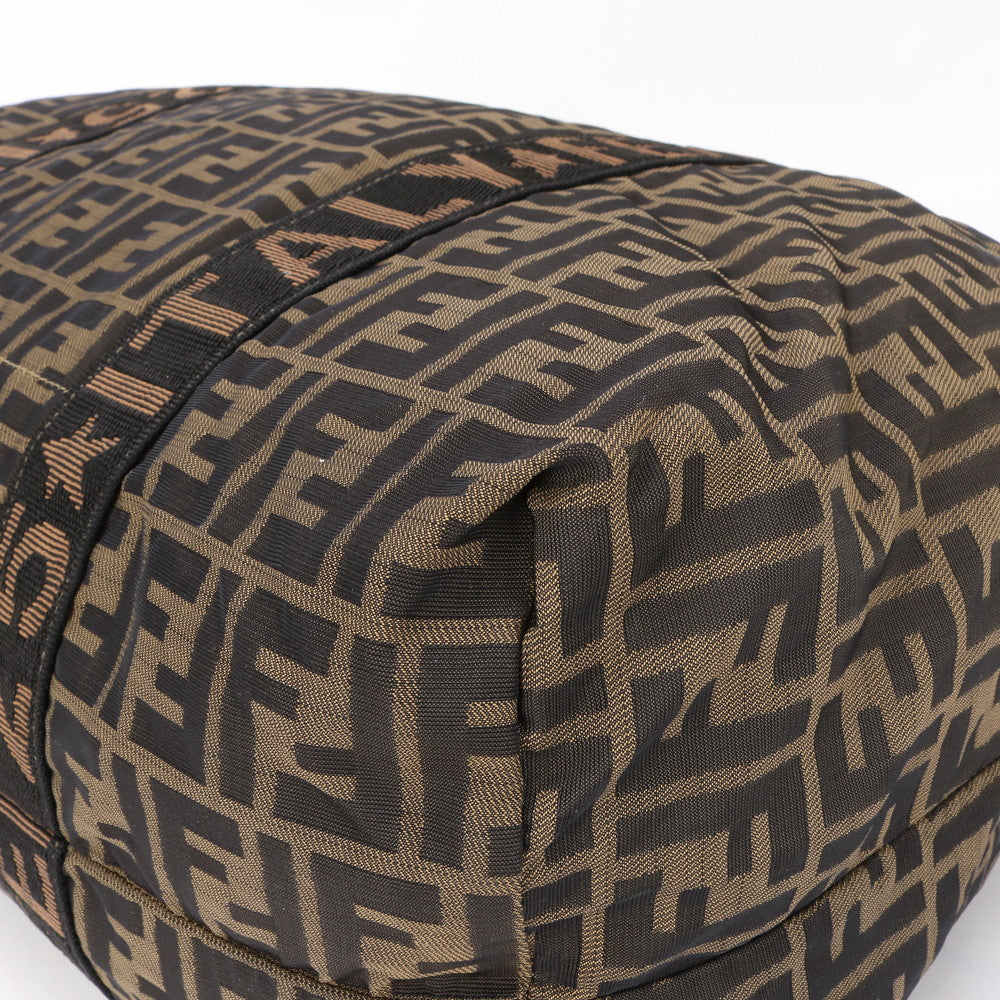 FENDI Travel bag Duffle bag Nylon Brown Zucca