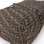 FENDI Travel bag Duffle bag Nylon Brown Zucca