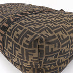 FENDI Travel bag Duffle bag Nylon Brown Zucca