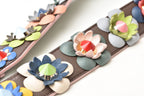 Fendi Leather Shoulder Strap Flower Brown/Pink/Multicolor