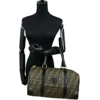 FENDI Boston Duffel bag PVC Brown