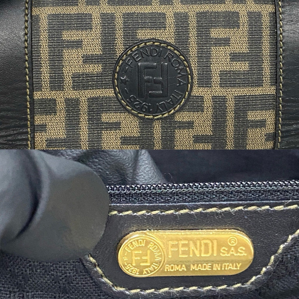 FENDI Boston Duffel bag PVC Brown