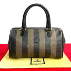 FENDI Boston Duffel bag PVC black Pekan