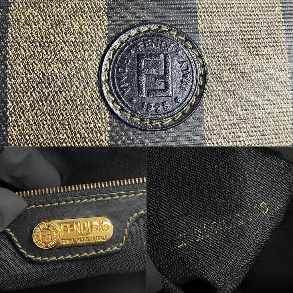 FENDI Boston Duffel bag PVC black Pekan