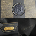 FENDI Boston Duffel bag PVC black Pekan