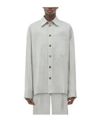 Bottega Veneta Cotton Silk Long Sleeve Shirt Cloud