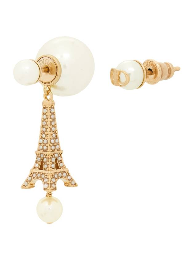 Tribales Finish Metal Earrings White Gold Dior