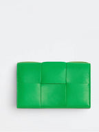 Bottega Veneta Intrecciato Flap Card Wallet Parakeet